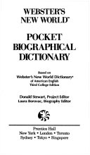 Webster's New World pocket biographical dictionary