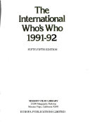 The International who's who 1991-92