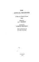 The Annual Register a record of world events 1983