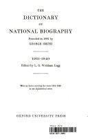 The Dictionary of national biography 1931-1940 with an index covering the years 1901-1940 in one alphabetical series