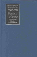 The Cambridge companion to modern French culture