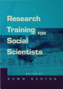 Research training for social scientists a handbook for postgraduate researchers
