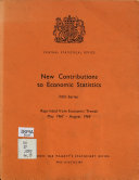 New contributions to economic statistics