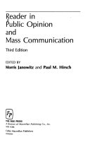 Reader in public opinion and mass communication