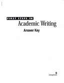 First step in academic writing answer key