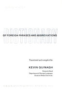 Dictionary of foreign phrases and abbreviations