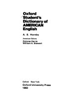 Oxford student's dictionary of American English