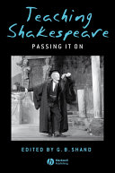 Teaching Shakespeare passing it on