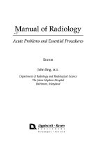 Manual of radiology acute problems and essential procedures
