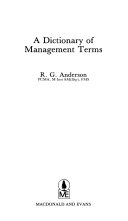 A dictionary of management terms
