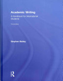 Academic writing a handbook for international students