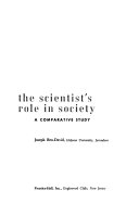 The scientist's role in society a comparative study