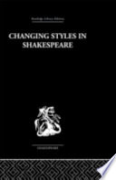 Changing styles in Shakespeare