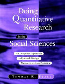 Doing quantitative research in the social sciences an  intergrated approach to research design, measurement and statistics
