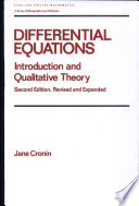 Differental equations introduction and qualitative theory
