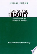 Language and reality an introduction to the philosophy of language