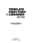 Template directory for libraries 1989-1990