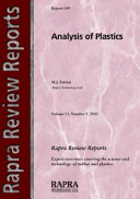 Analysis of plastics