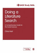Doing a literature search a comprehensive guide for the social sciences