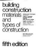 Building construction materials and types of construction