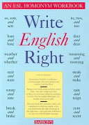 Write English right an ESL homonym workbook