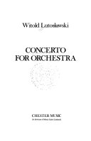 Concerto for orchestra