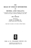 The role of Indian minorities in Burma and Malaya