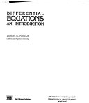 Differential equations an introduction