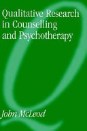 Qualitative research in counselling and psychotherapy