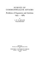 Survey of Commonwealth affairs problems of expansion and attrition 1953-1969