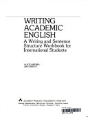 Writing academic English a writing and sentence structure handbook