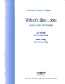 Writer's resources sentence skills with readings