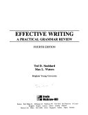 Effective writing a practical grammar review