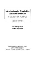 Introduction to qualitative research methods the search for meanings