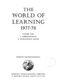 The World of learning 1977-78