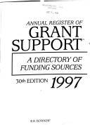 Annual register of grant support a directory of funding sources, 1996