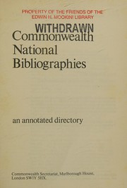 Commonwealth national bibliographies an annotated directory
