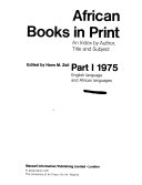 African books in print an index by author, title and subject