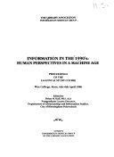 Information in the 1990's human perspectives in a machine age proceedings of the...