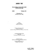 Proceedings of the 55th ASIS Annual meeting 1992 vol. 29