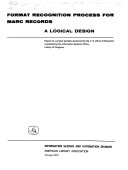 Format recognition process for MARC records a logical design