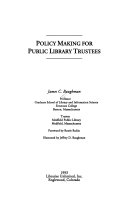 Policy making for public library trustees
