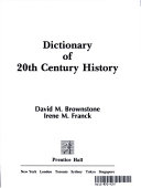 Dictionary of 20th century history