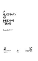 A Glossary of indexing terms