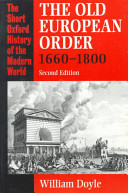 The old European order, 1660-1800