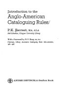 Introduction to the "Anglo-American cataloguing rules"