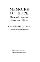 Memoirs of hope renewal, 1958-62, endeavour 1962