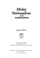 Malay nationalism and globalisation