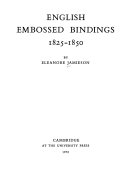 English embossed bindings 1825-1850