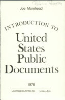 Introduction to United States public documents